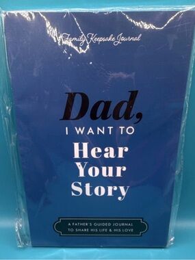 Dad, I Want to Hear Your Story - Guided Journal (Navy Blue)